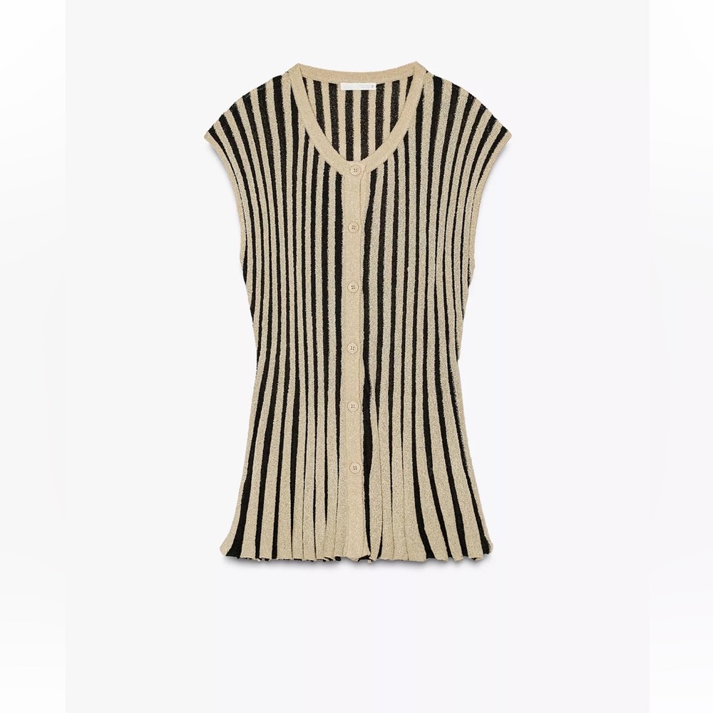 Zara striped knit top